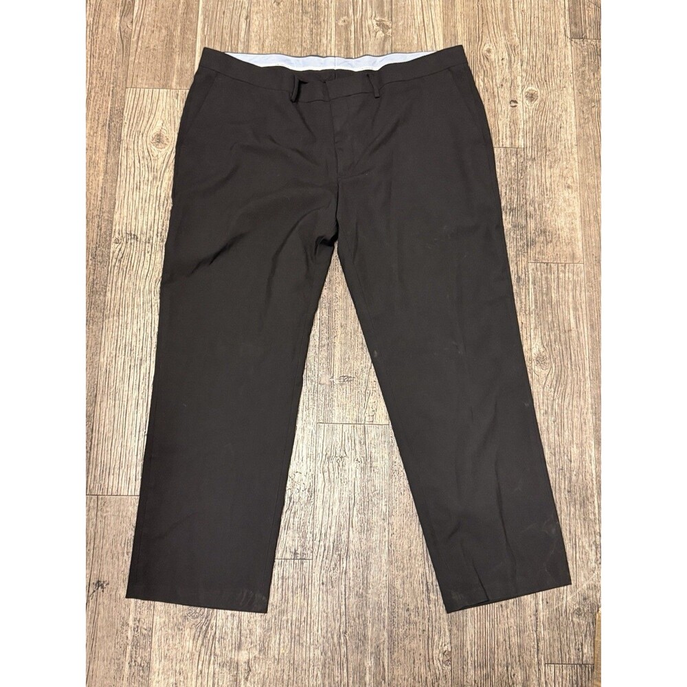 J.M. Haggar Men's Straight Fit Black Dress Pants Polyester Viscose 42x34